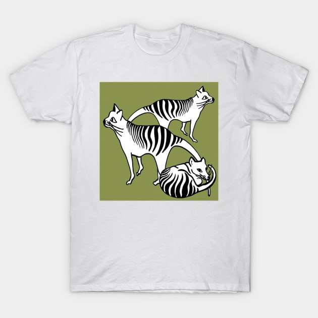 Tasmanian Tiger - Extinct T-Shirt by topologydesign
